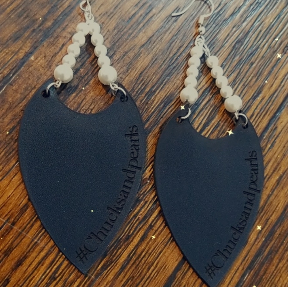 Genuine leather earrings